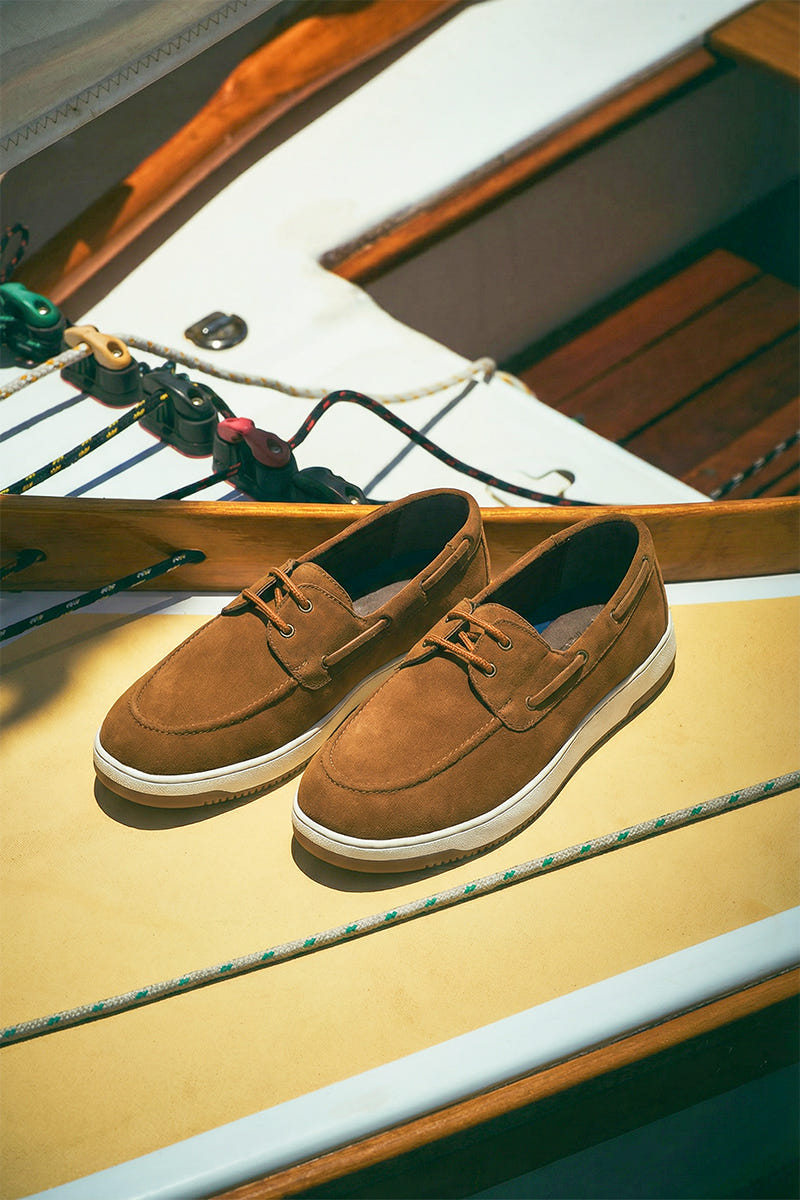 Brown Lace up Boat Shoes